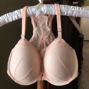 Vintage 34DDD Victoria's Secret Dream Angels Lined Demi Front Close Bra